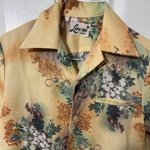 Vintage Lore-Nei Men’s Hawaiian Shirt Medium Floral Tropical Tiki